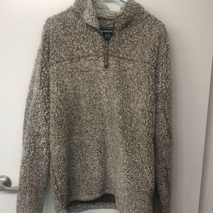 Fuzzy quarter zip pullover